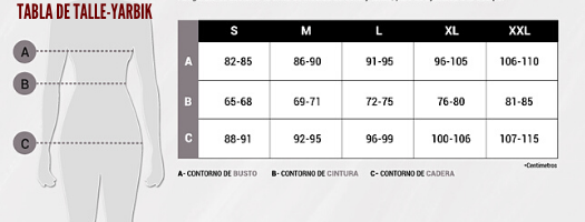 Tabla de talles Yarbik